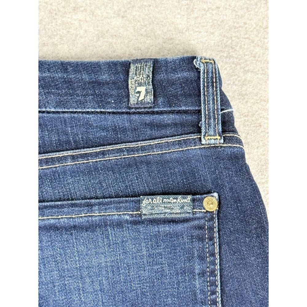 7 For All Mankind Karin Bootcut Jeans Dark Blue Wash Size 29 - Picture 8 of 9